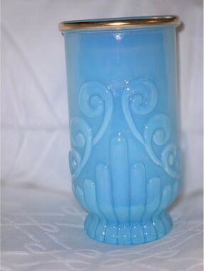 Avon Bristol blue opaline vase/cup